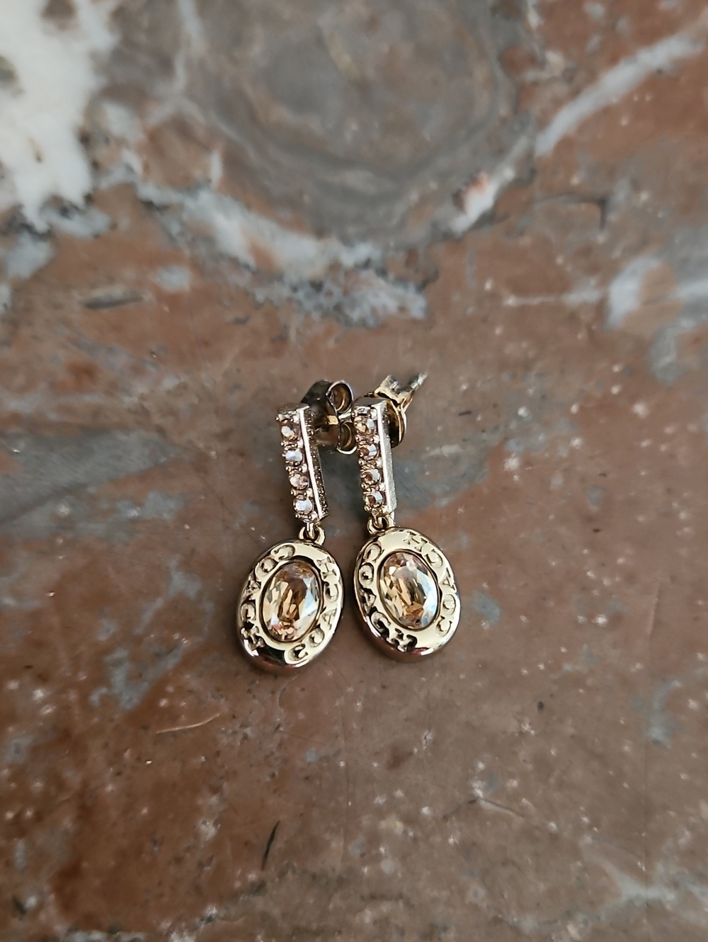 Coach Signature Logo Drop Earrings